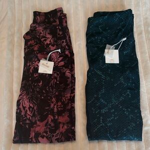 Balance Collection Women's Leggings - Burgundy and Teal